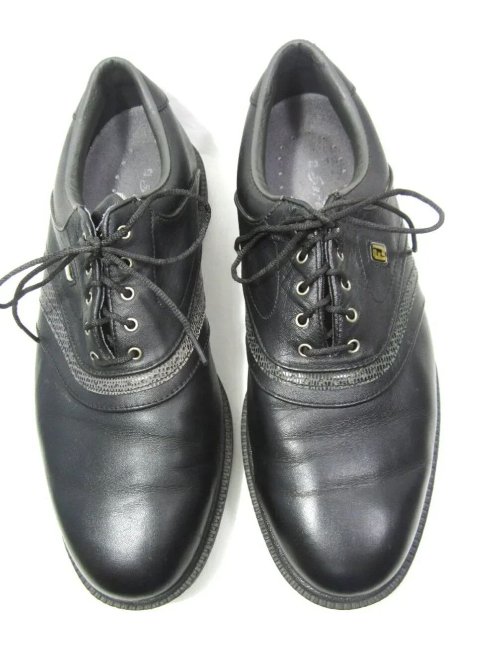 FootJoy Mens $169 10M 10 M Superlites Golf Shoes 58166 Solid Black Leather